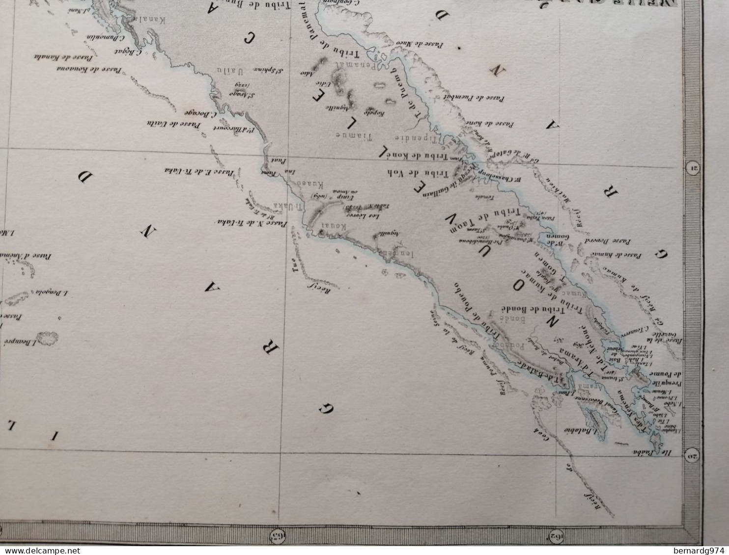 Nouvelle-Calédonie :  Grande Carte Par Abel Pilon Et  Dossier Pédagogique Avec Carte (1890) - Mapas Geográficas