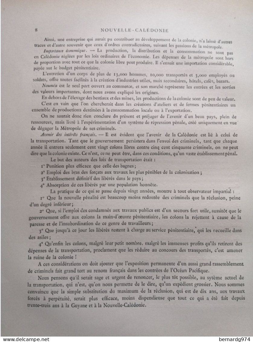 Nouvelle-Calédonie :  grande carte par Abel Pilon et  dossier pédagogique avec carte (1890)