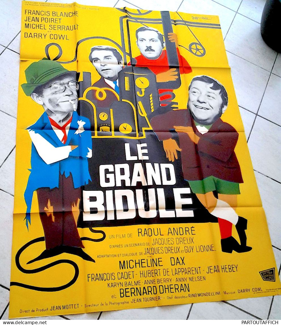 Affiche Ciné GRAND BIDULE Poiret/Serrault Francis Blanche 120X160 Darry COWL 1967 Illu G.G Noel - Plakate & Poster