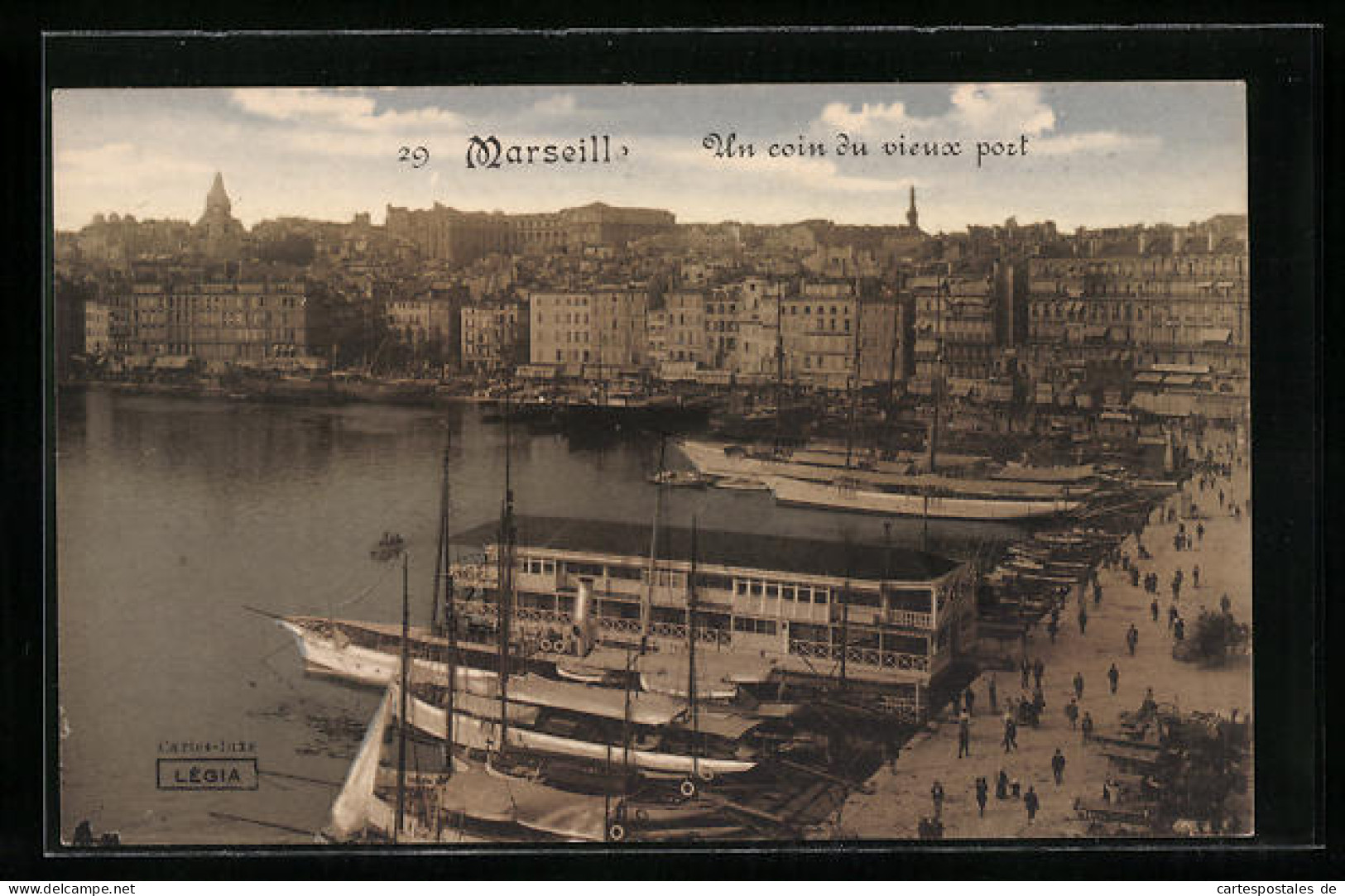 AK Marseille, Un Coin Du Vieux Port, Schiffe Im Hafen  - Autres & Non Classés