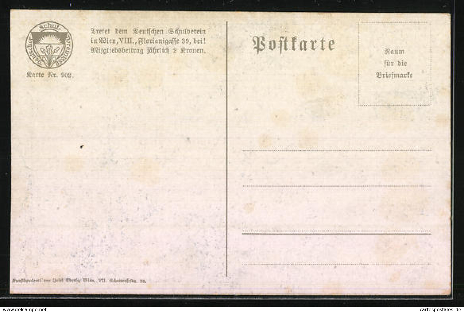 Künstler-AK Deutscher Schulverein Nr. 902: Wien, Junger Mann Zieht Von Daheim Aus  - Guerre 1914-18