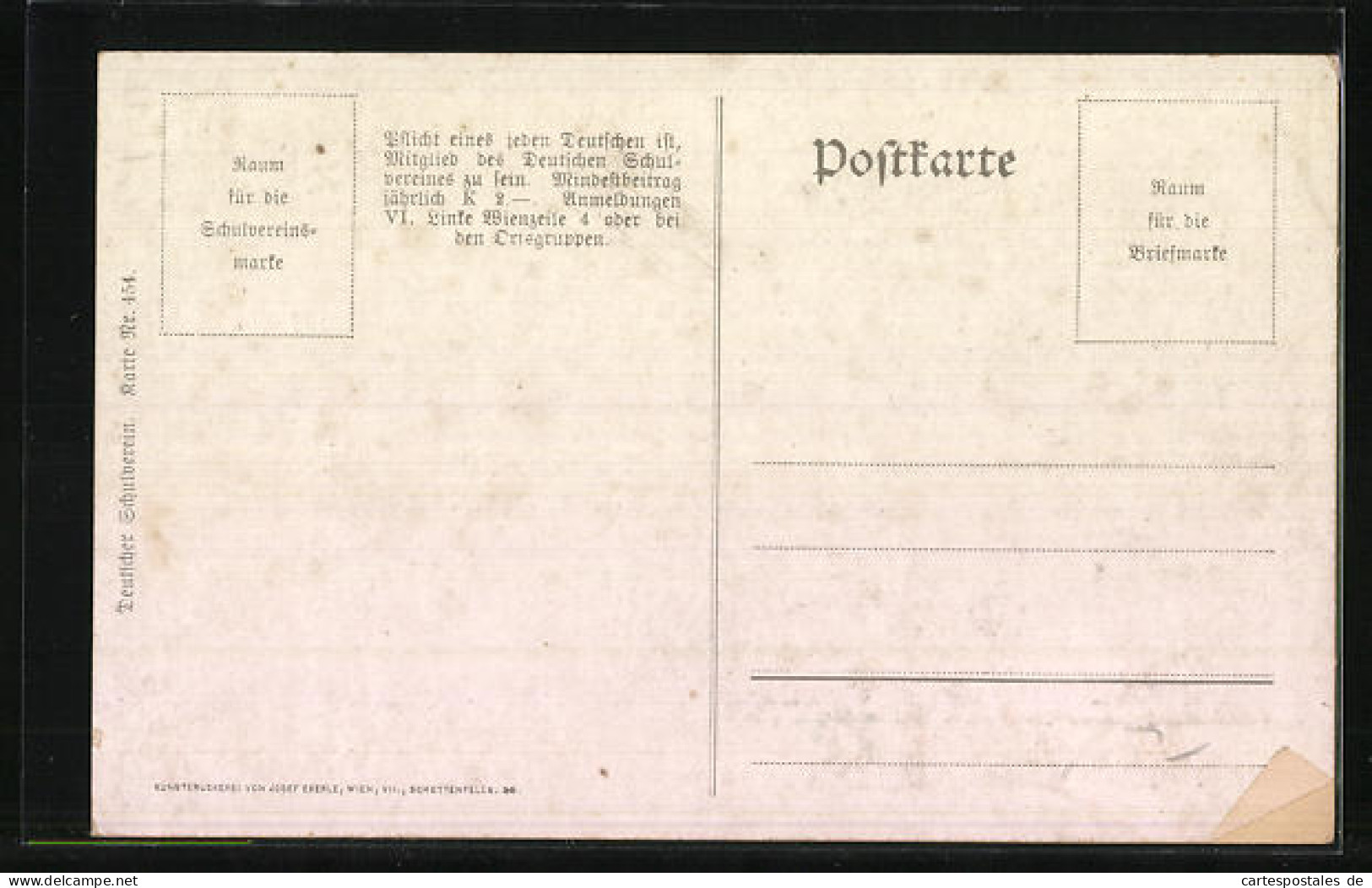 Künstler-AK Deutscher Schulverein Nr. 454: Semmeringstrasse, Ausblick Auf D. Schneeberg  - Guerre 1914-18