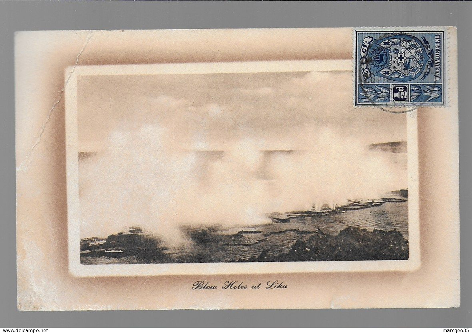 Tonga Toga Blow Holes At Liku  Entier Postal Stamp Timbre ,  Phénomène Volcanique - Tonga