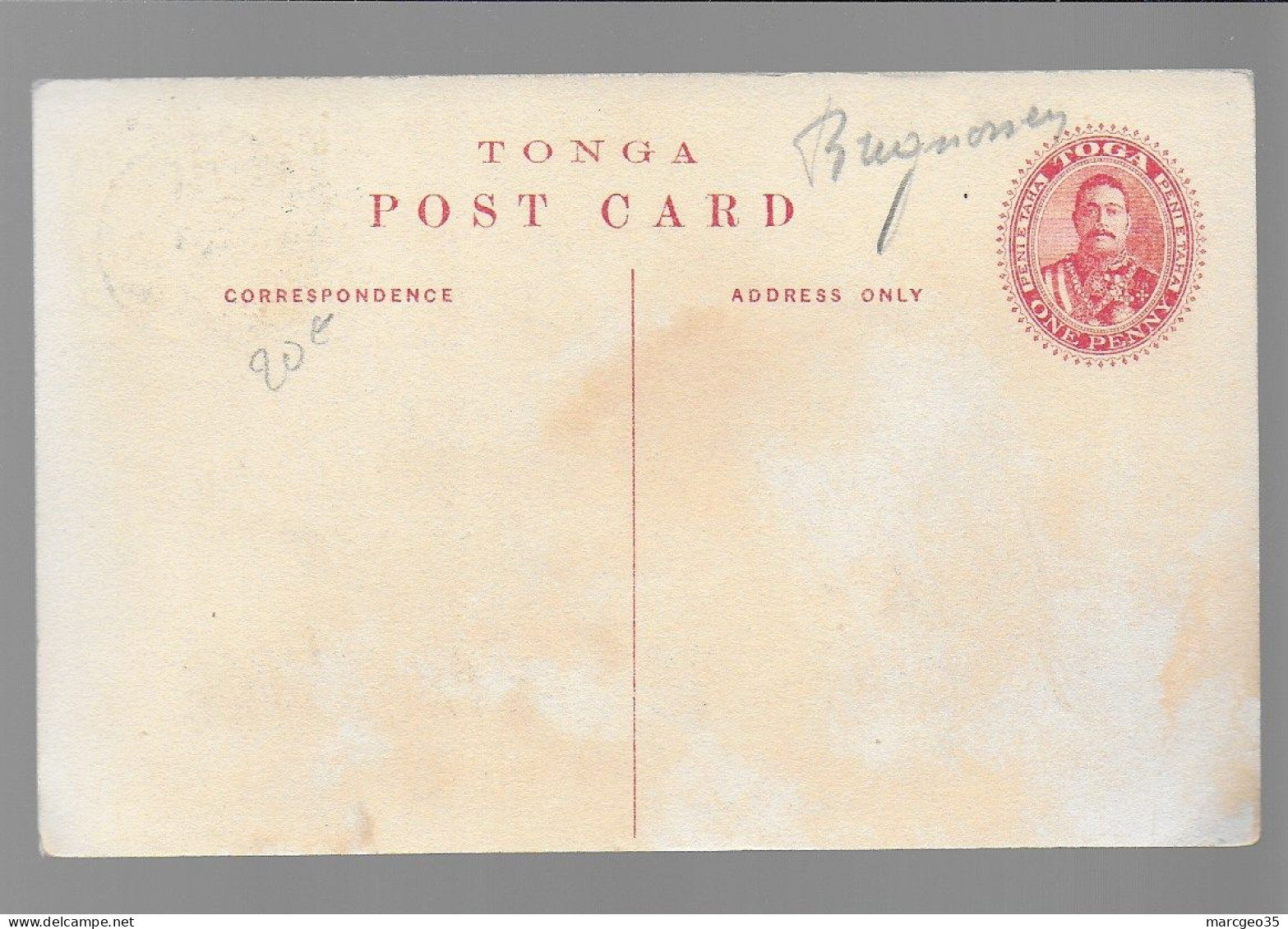 Tonga Toga Blow Holes At Liku  Entier Postal Stamp Timbre ,  Phénomène Volcanique - Tonga