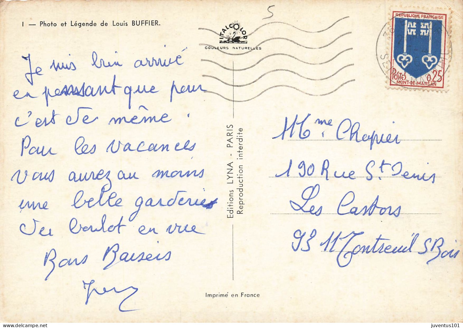 CPSM Les Moineaux De Paris-Louis Buffier-Timbre     L2797 - Other & Unclassified