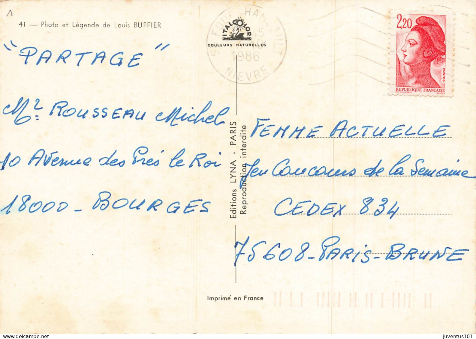 CPSM De La Difficulté à Joindre Les Deux Bouts-Louis Buffier-Timbre     L2797 - Sonstige & Ohne Zuordnung