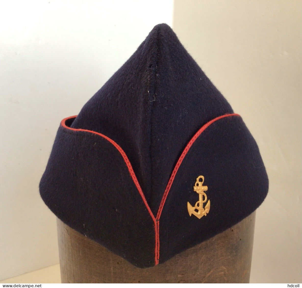 FRANCE - BONNET DE POLICE CALOT MILITAIRE Mod.1944 TROUPES COLONIALES Ou De MARINE..#115 - 1939-45