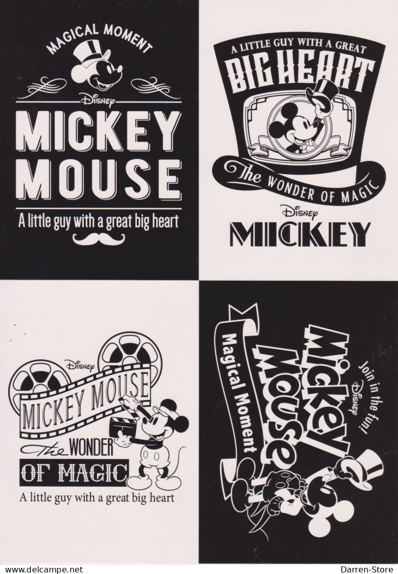 T07003 Japan Disney The Art Of Mickey Mouse Postcard 4 Pcs - Sonstige & Ohne Zuordnung