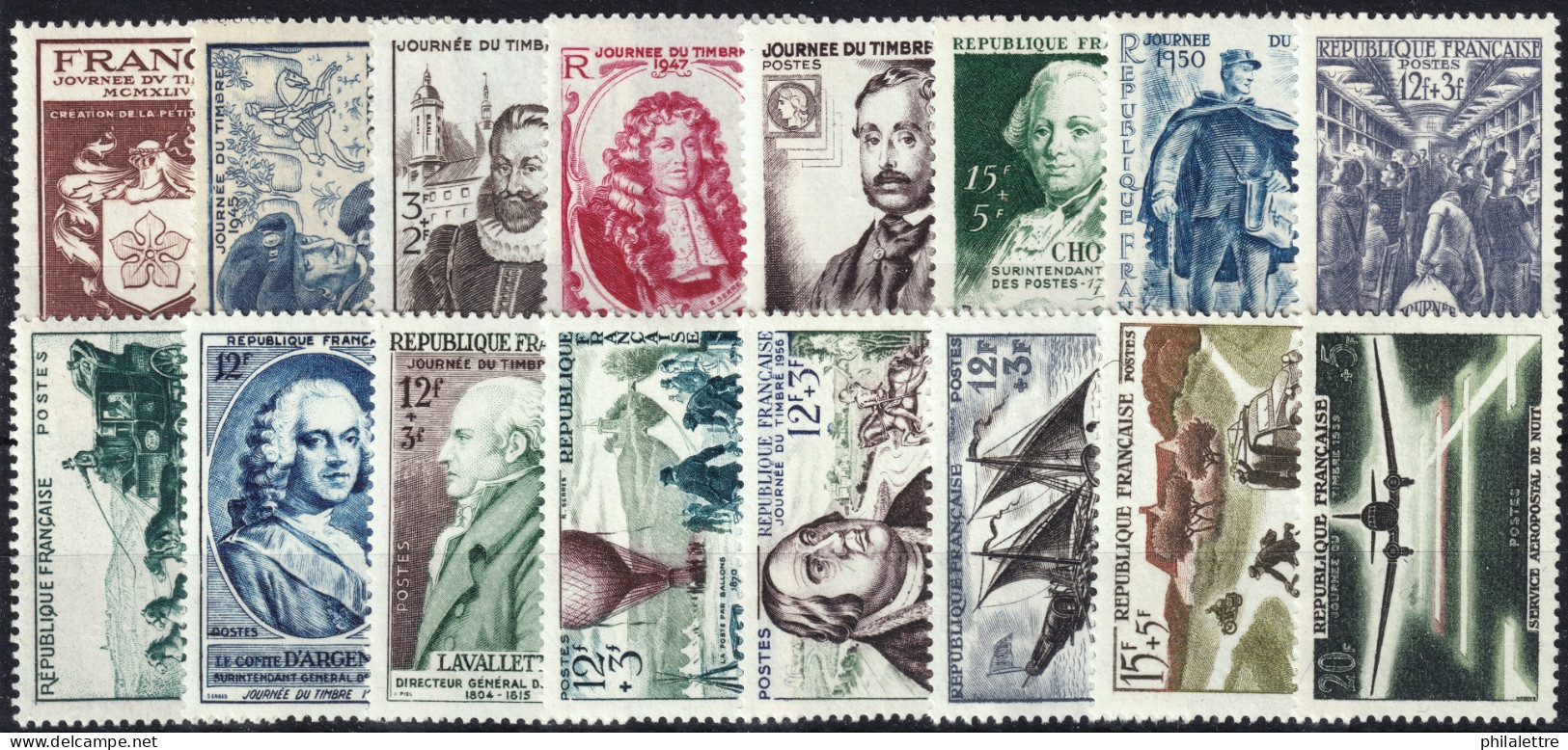 FRANCE - 1944 à 1959 Journée Du Timbre Série Complète De 16 Valeurs - Neufs** - Unused Stamps