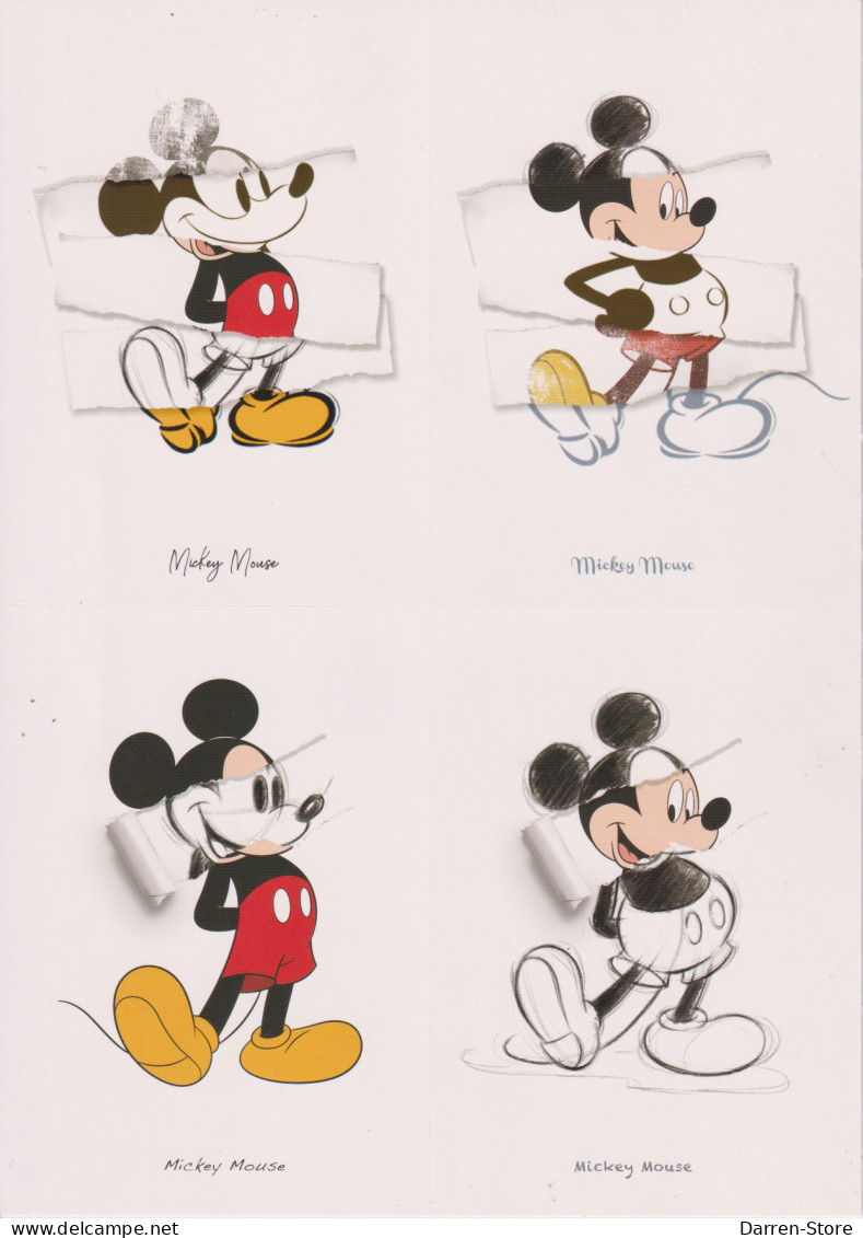 T07008 Japan Disney The Art Of Mickey Mouse Postcard 4 Pcs - Other & Unclassified