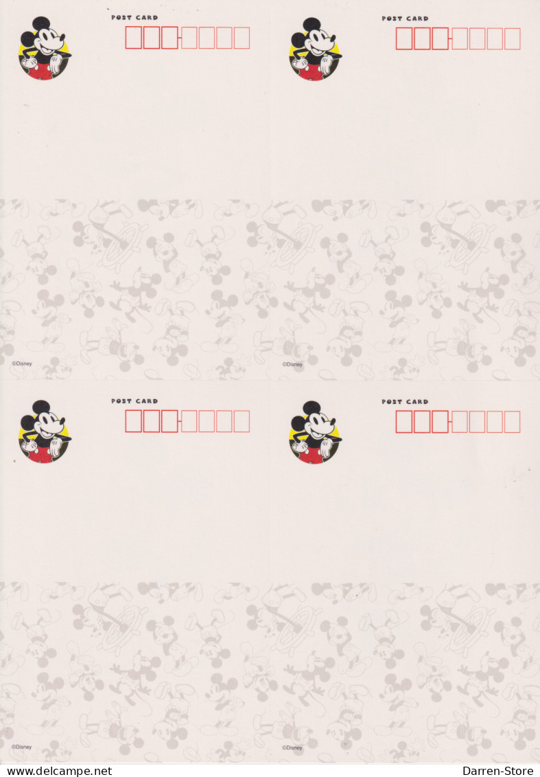 T07008 Japan Disney The Art Of Mickey Mouse Postcard 4 Pcs - Other & Unclassified