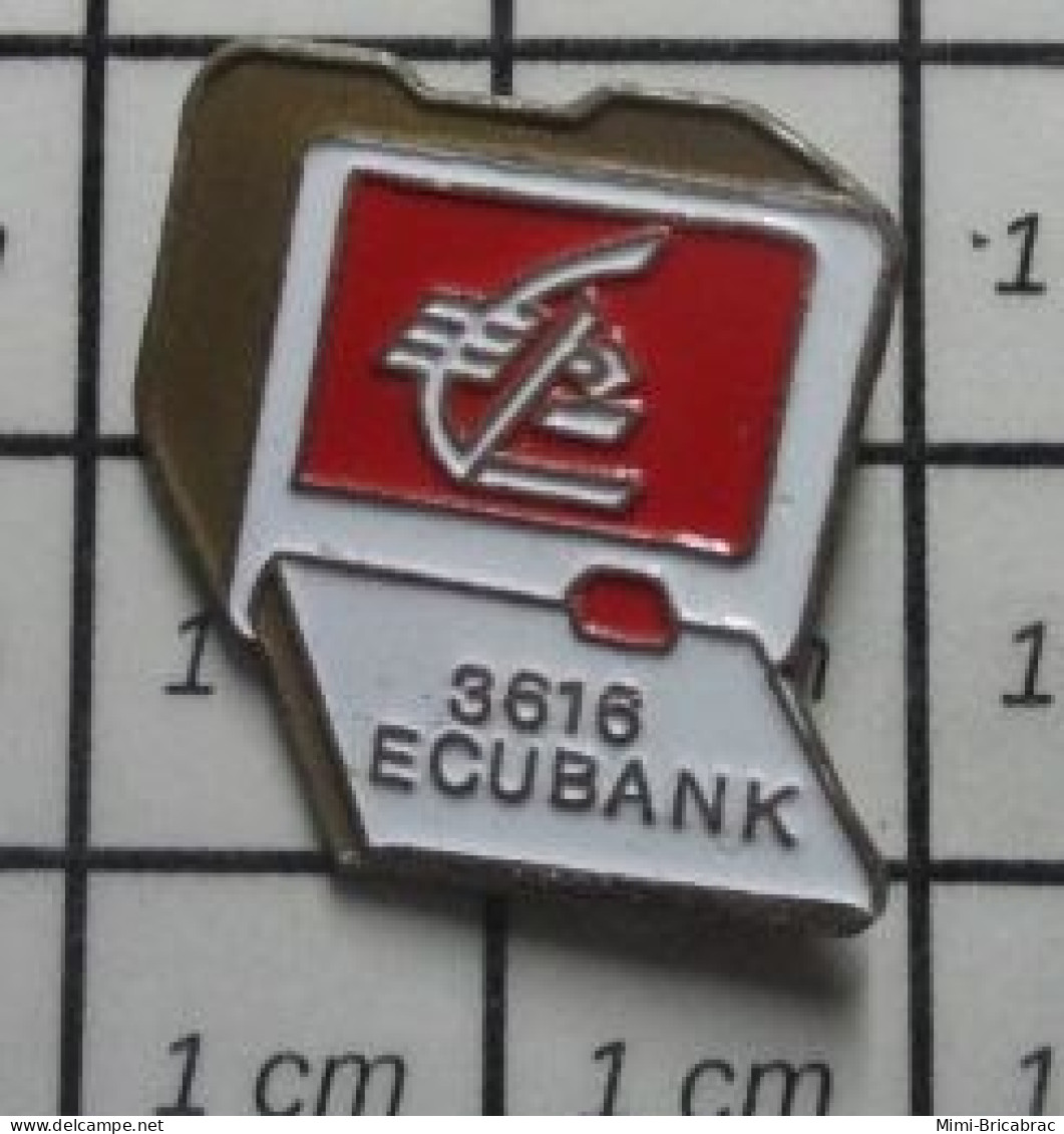1920 Pin's Pins / Beau Et Rare / INFORMATIQUE / MINITEL CAISSE D'EPARGNE 3616 ECUBANK - Informatica