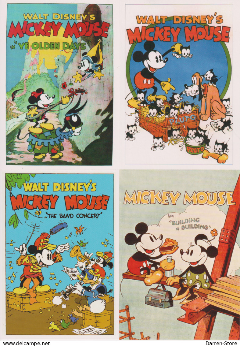 T07015 Japan Disney The Art Of Mickey Mouse Postcard 4 Pcs - Other & Unclassified