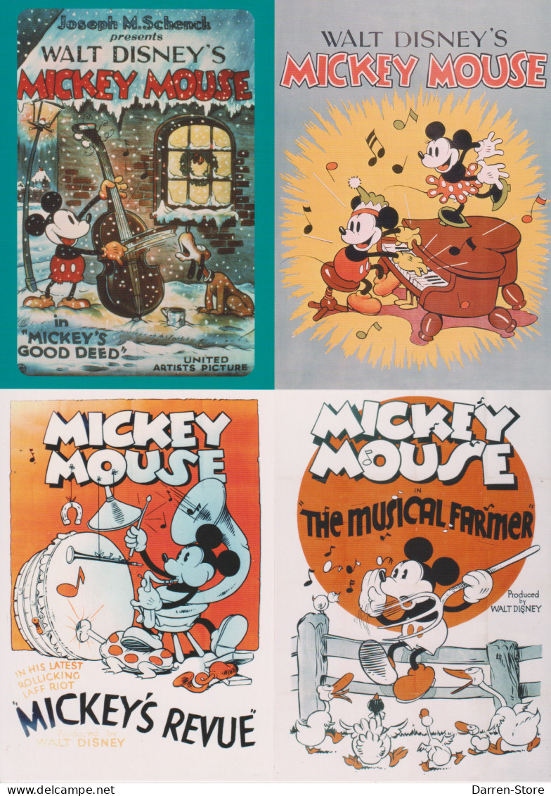 T07016 Japan Disney The Art Of Mickey Mouse Postcard 4 Pcs - Andere & Zonder Classificatie