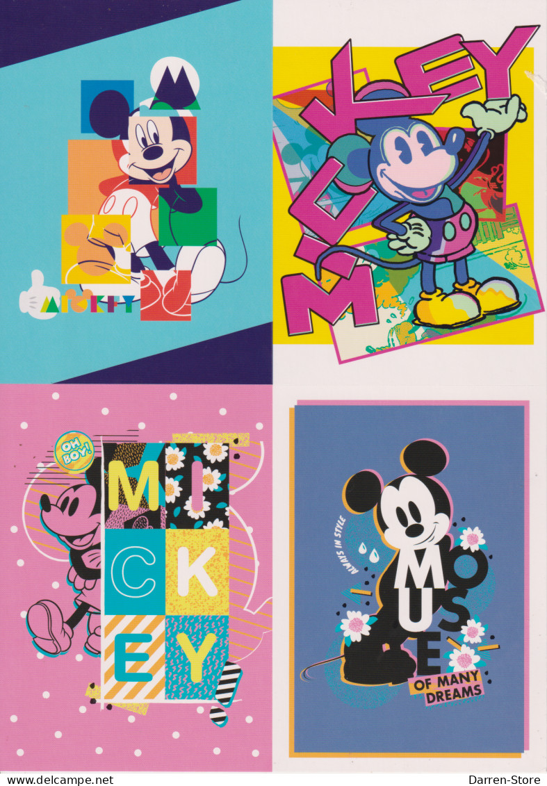 T07019 Japan Disney The Art Of Mickey Mouse Postcard 4 Pcs - Andere & Zonder Classificatie