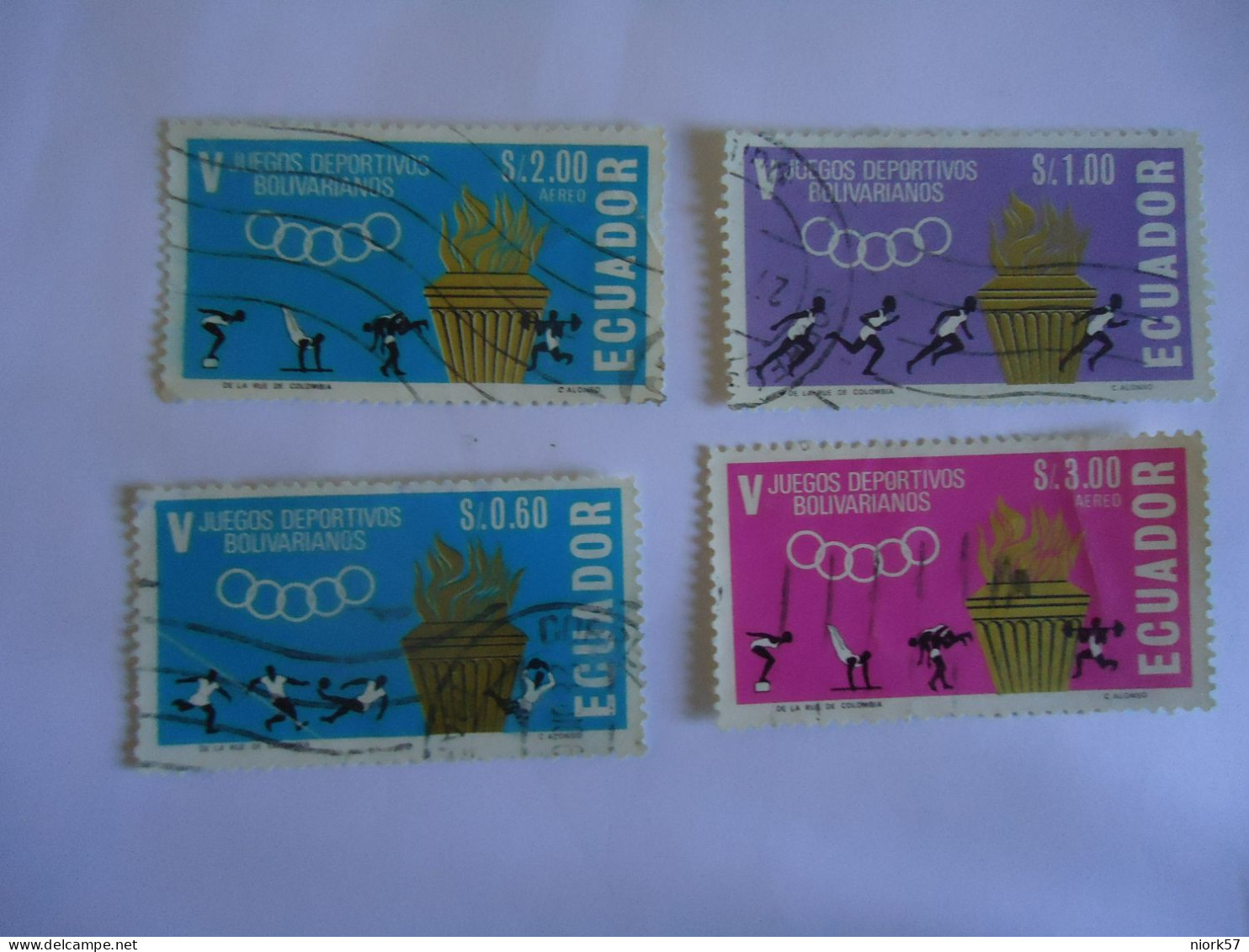 ECUADOR  USED 4  STAMPS  OLYMPIC GAMES - Ecuador