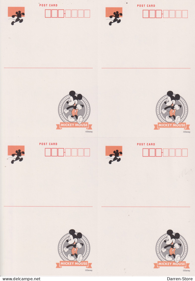 T07020 Japan Disney The Art Of Mickey Mouse Postcard 4 Pcs - Other & Unclassified