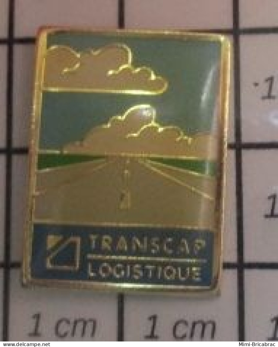 1920 Pin's Pins / Beau Et Rare / TRANSPORTS / ROUTE CIEL NUAGES TRANSCAP LOGISTIQUE - Transport Und Verkehr