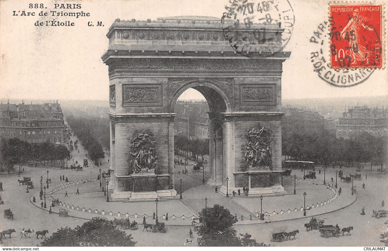 75-PARIS ARC DE TRIOMPHE-N°T2924-F/0063 - Arc De Triomphe