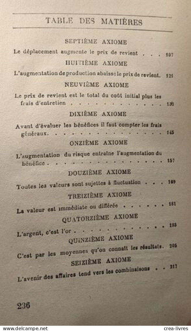 Les Axiomes Des Affaires (les 16 Commandements De L'homme D'affaires) - Economie