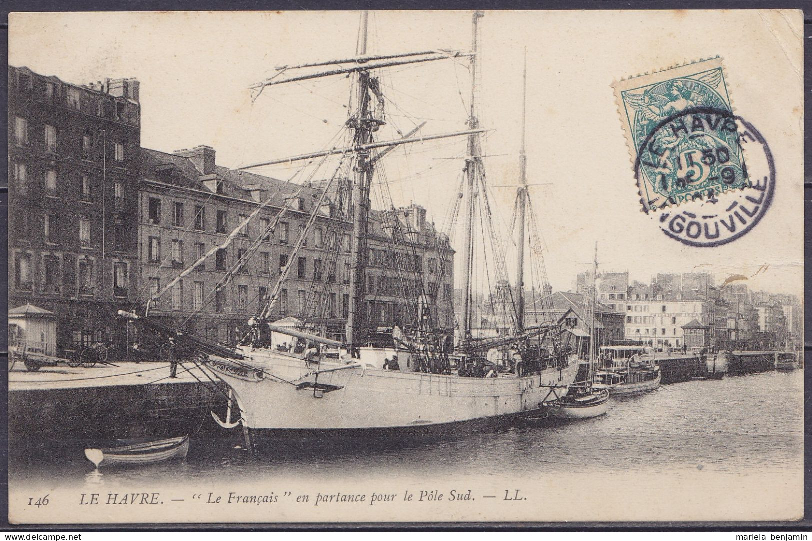 Carte Postale CP Le Havre - "Le Français" (de Charcot) En Partance Pour Le Pôle Sud // Tad608 - Brieven En Documenten