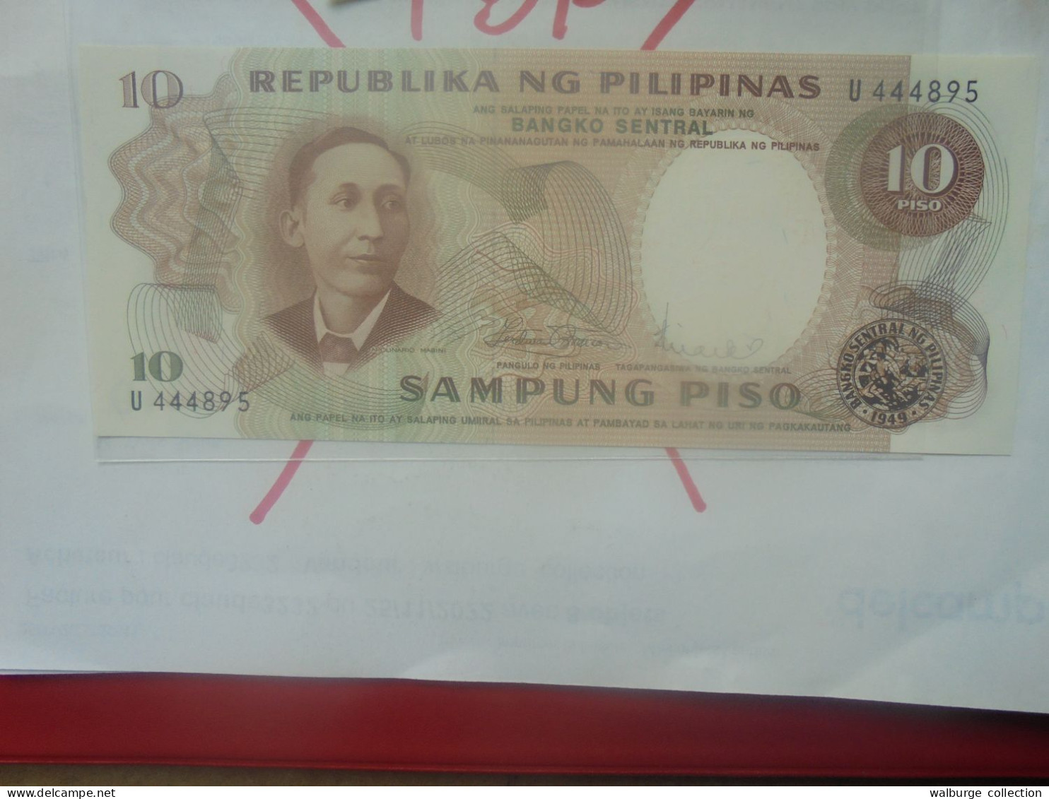 PHILIPPINES 10 PISO ND 1969 Neuf (B.33) - Philippines