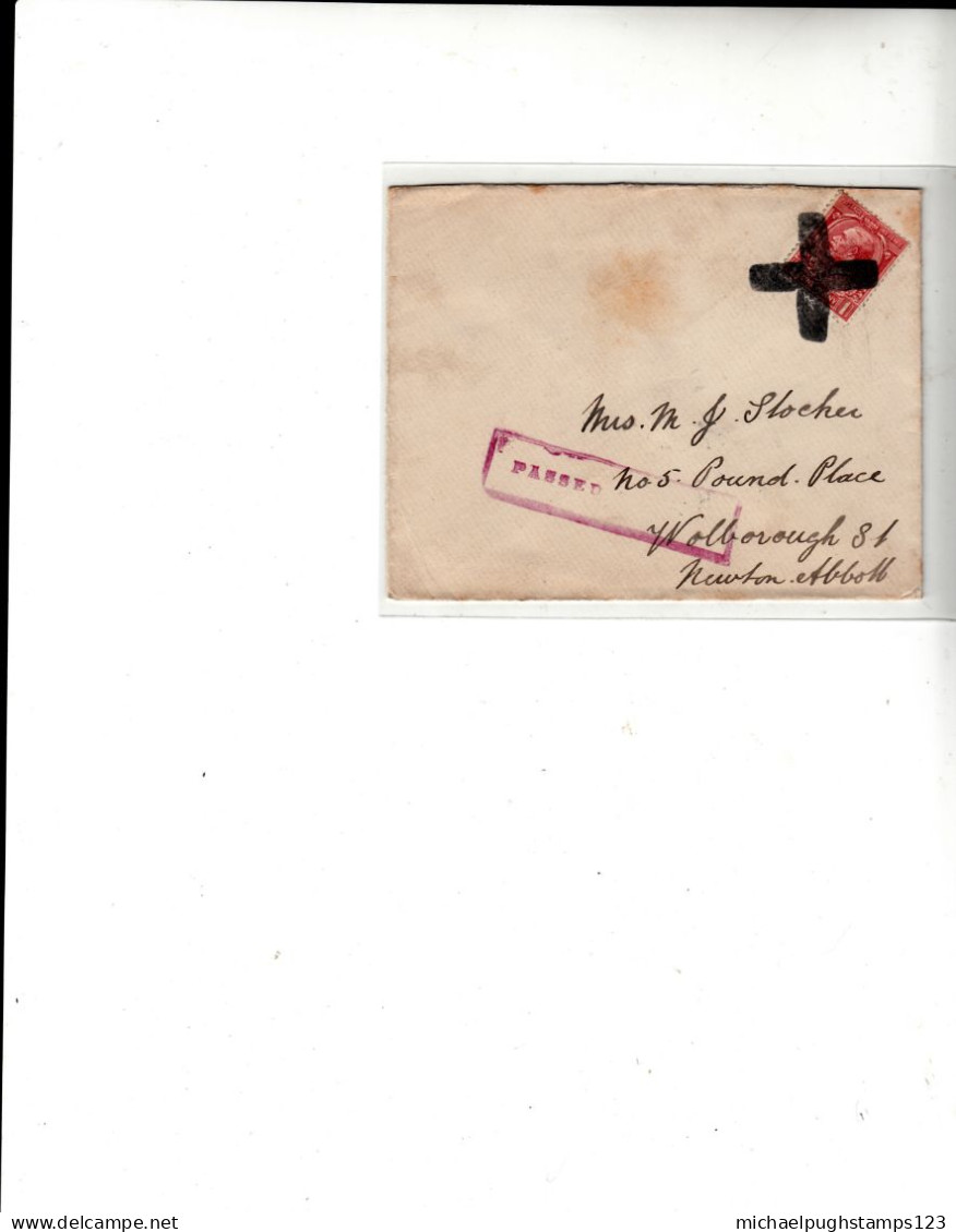 G.B. / W.W.I Navy Mail / Dumb Cancels / Censorship / Devon - Ohne Zuordnung