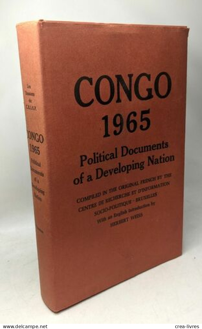 Congo 1965 Political Documents Of A Developing Nation - Politique