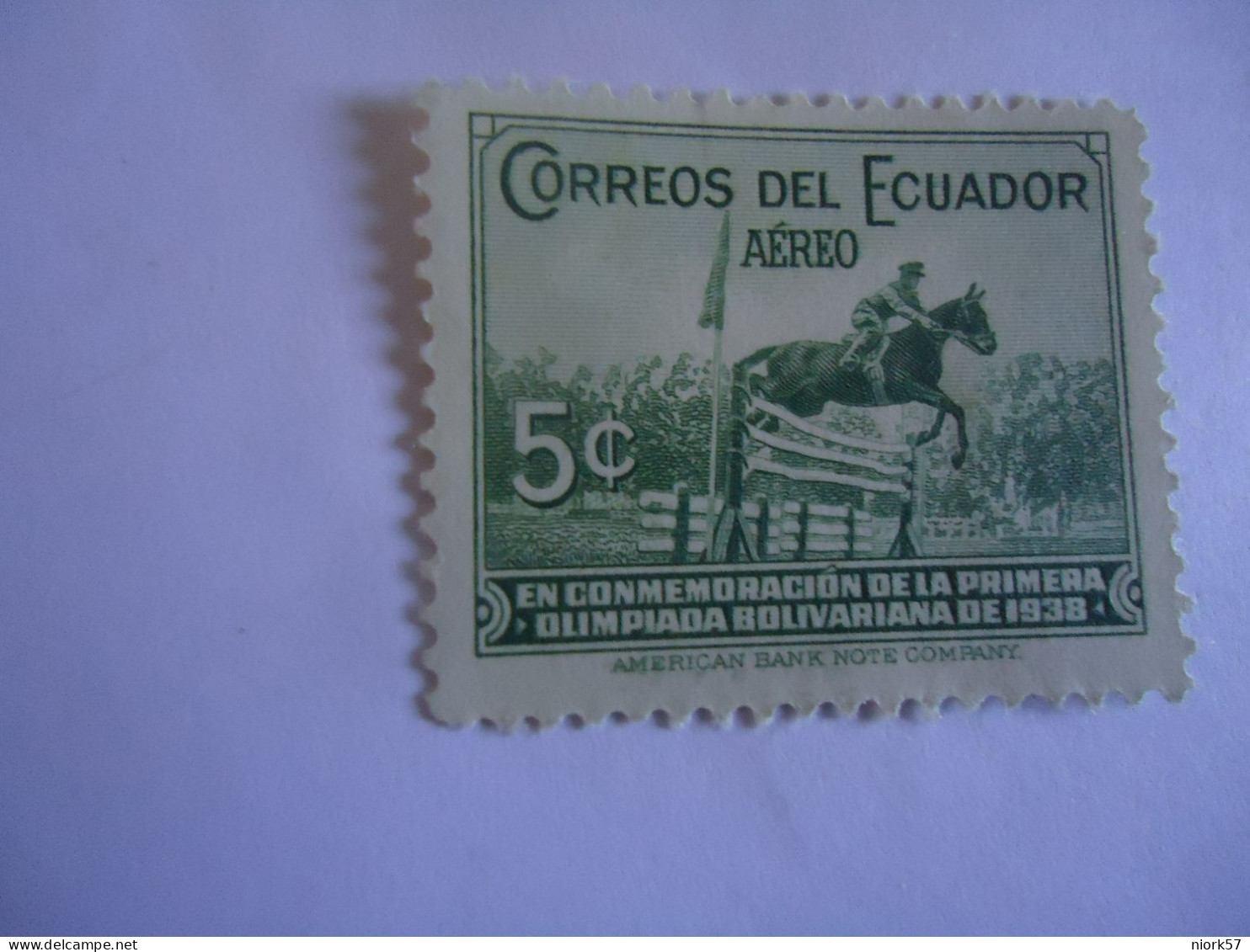 ECUADOR  MLN STAMPS OLIM9IADA 1938   HORSHING - Equateur