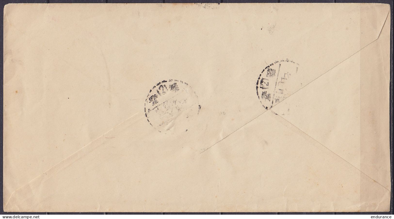 Chine (Tawain) - L. Affr. 0,20$ Càd KAOHSIUNG /25.8.1946 (?) Cachets Dates Violets "main Crayon écriture" & "tour Constr - Storia Postale