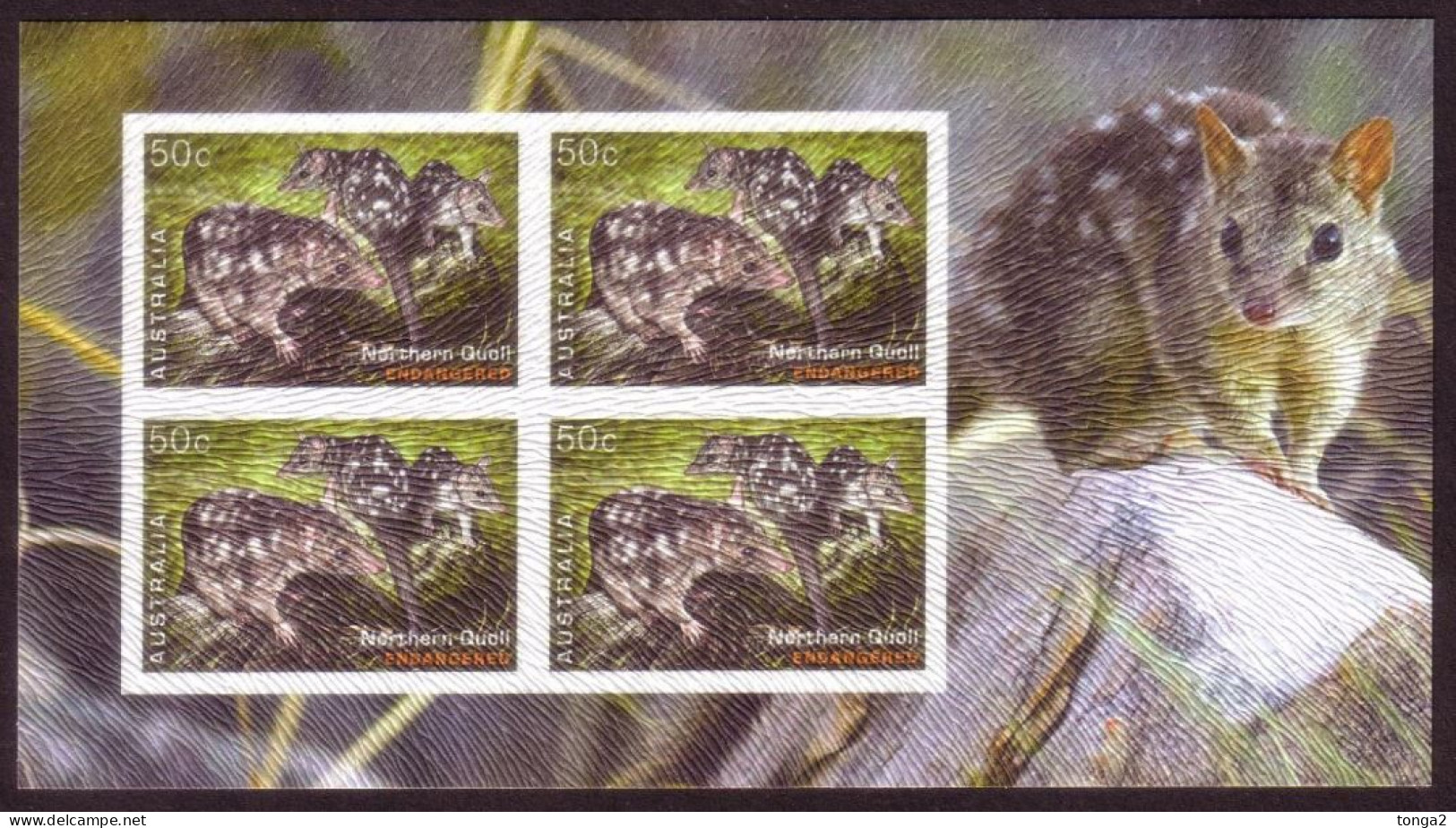 Australia IMPERF S/S Printed With Flocking (200 Exist) - Northern Quolll - Unusual - Read Description - Mint Stamps