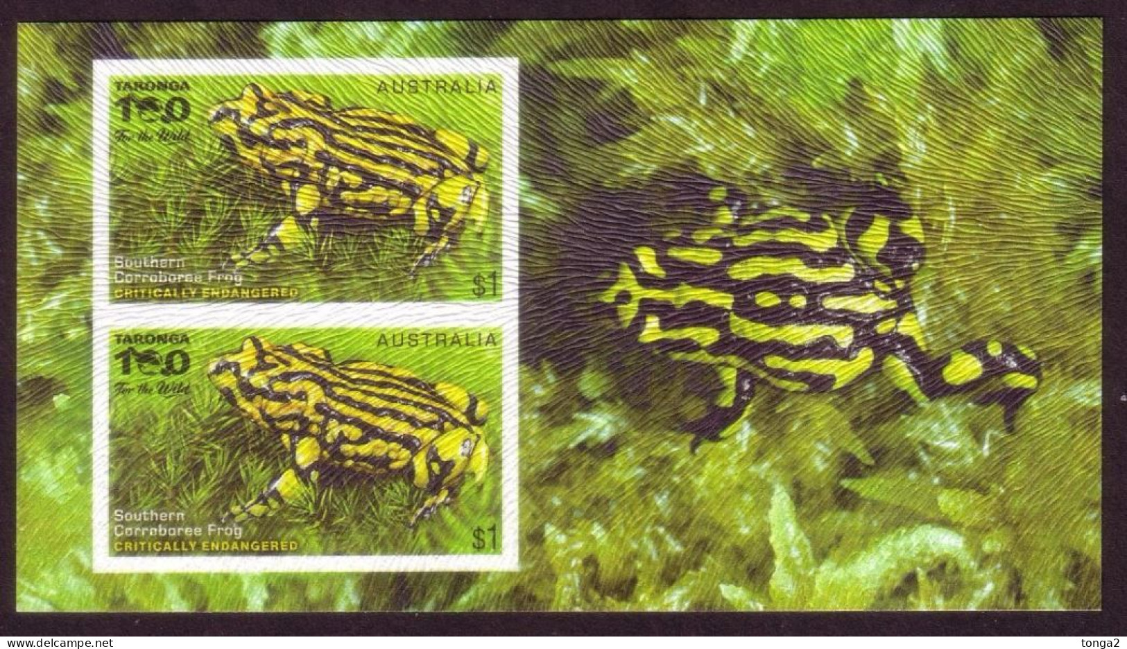 Australia IMPERF S/S Printed With Flocking (200 Exist) - Frog - Unusual - Read Description - Nuovi