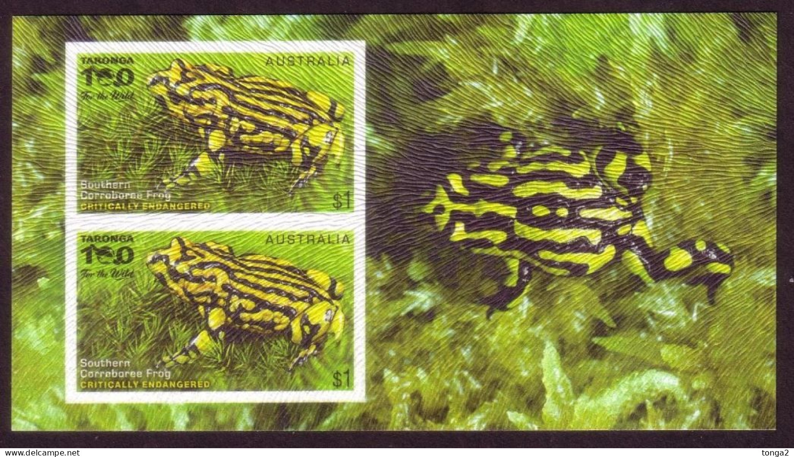 Australia IMPERF S/S Printed With Flocking (200 Exist) - Frog - Unusual - Read Description - Ungebraucht
