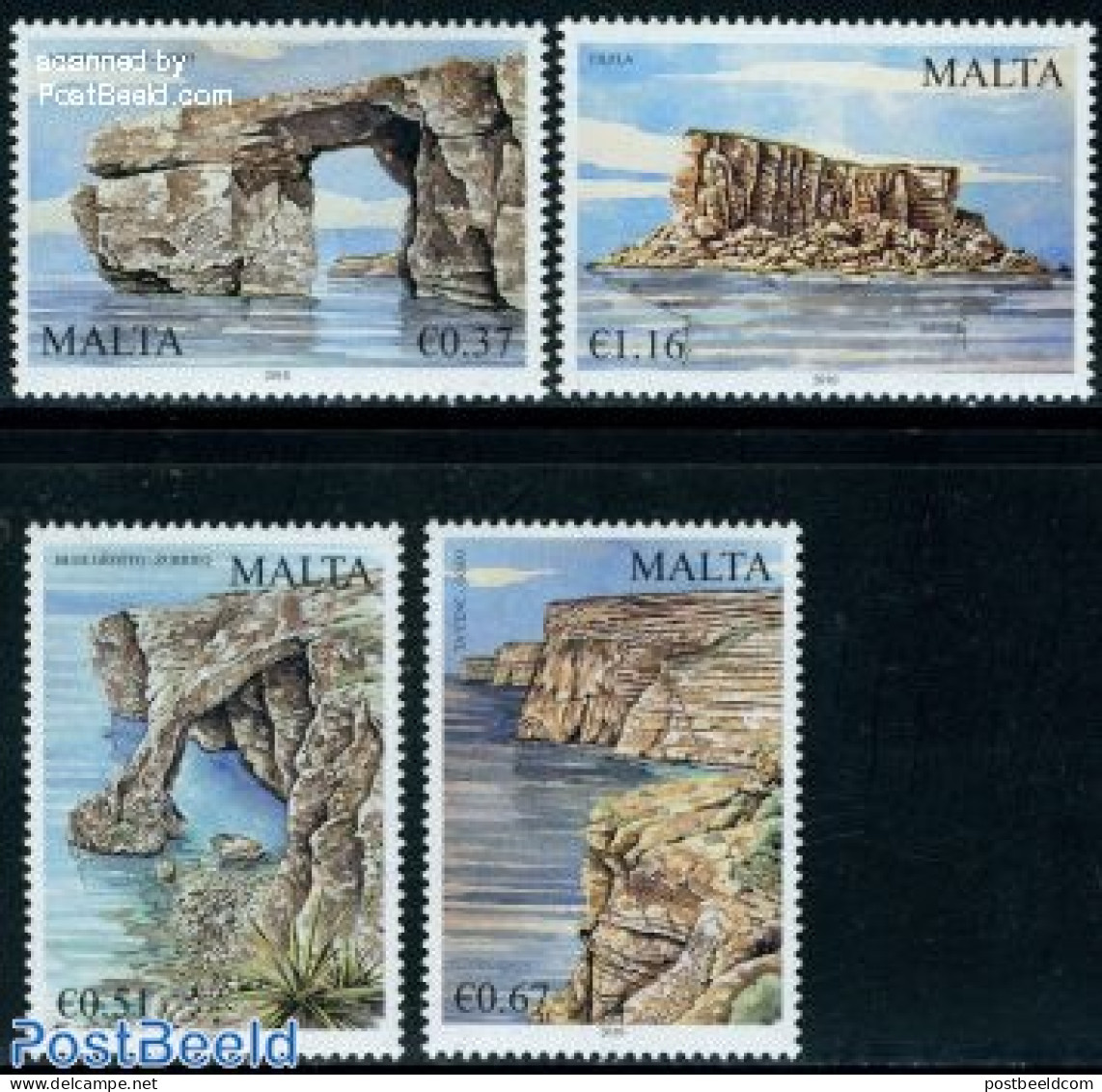 Malta 2010 Rocks 4v, Mint NH, Various - Tourism - Malte