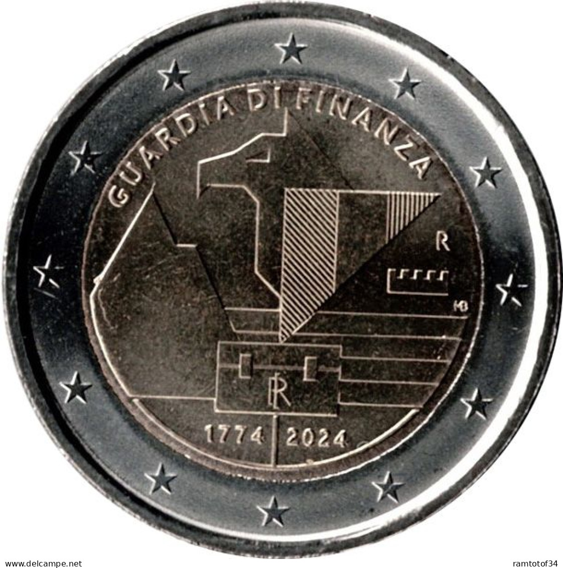 2024 ITALIE - 2 Euros Commémorative - 250 Ans Du Garde Des Finances - Italien
