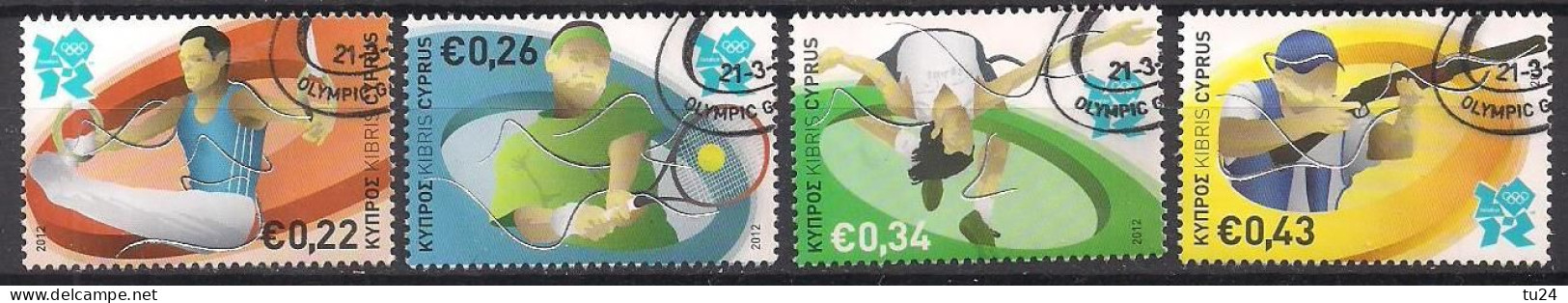 Zypern (2012)  Mi.Nr. 1230 - 1233  Gest. / Used (12hg07) Olympia - Usados