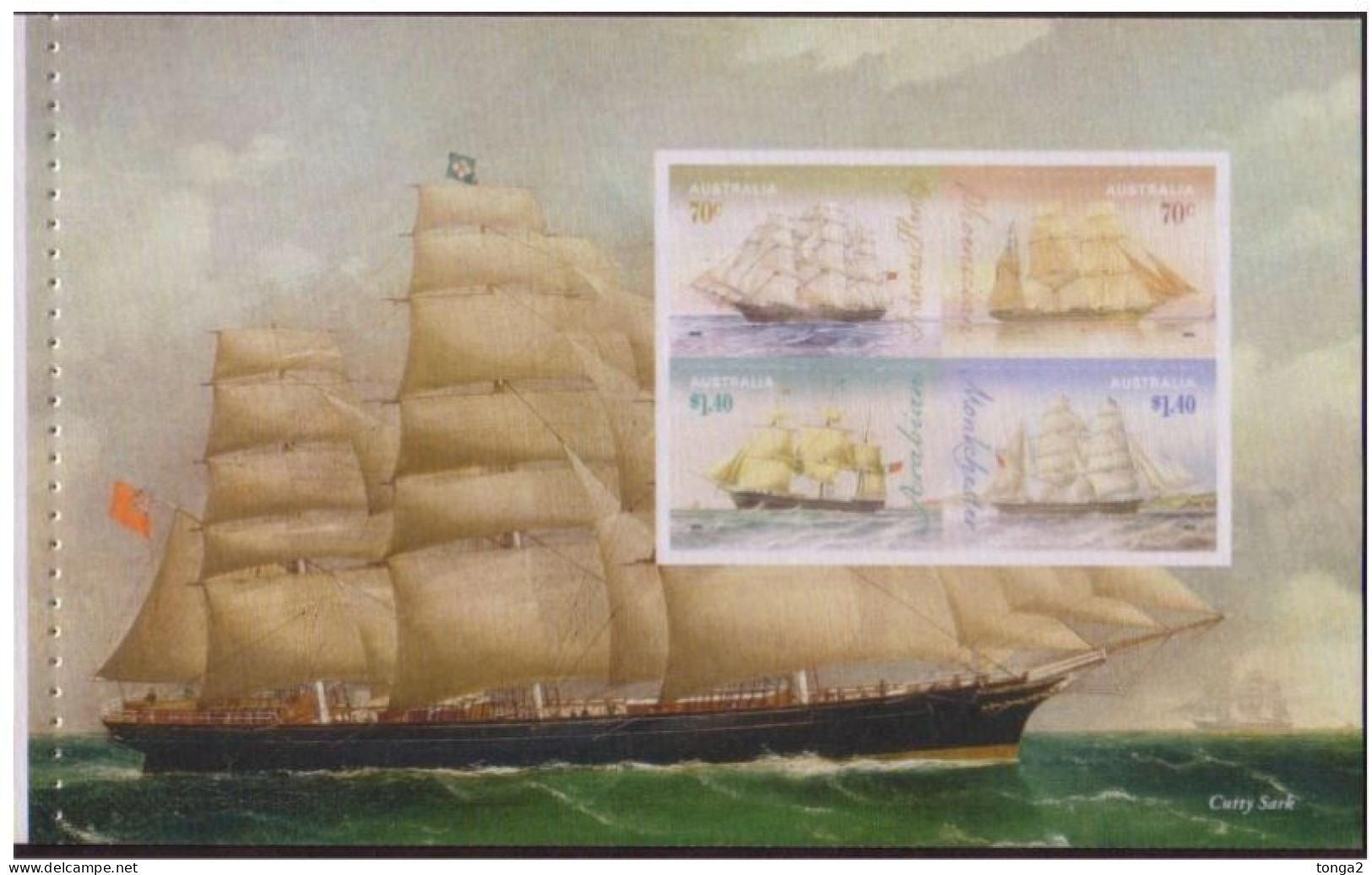 Australia 2016 Clipper Ships - Booklet Pane  Printed On SILK - Scarce, Only 500 Printed MNH - Unusual - Nuevos