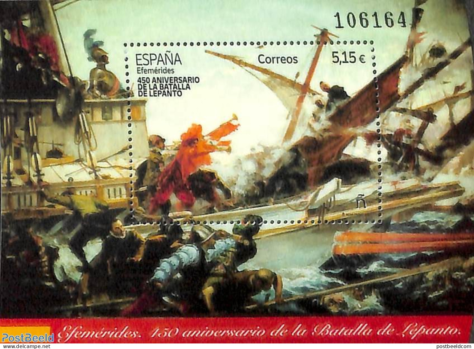 Spain 2021 Battle Of Lepanto S/s, Mint NH, History - Transport - History - Militarism - Ships And Boats - Neufs