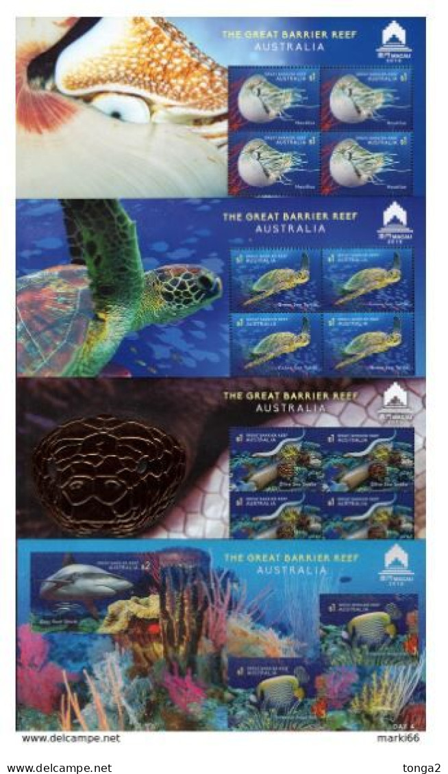 Australia 2018 Macau Stamp Show 4 M/s, Mint NH - Each S/S Has Unusual Printing - See 2nd Picture - Neufs