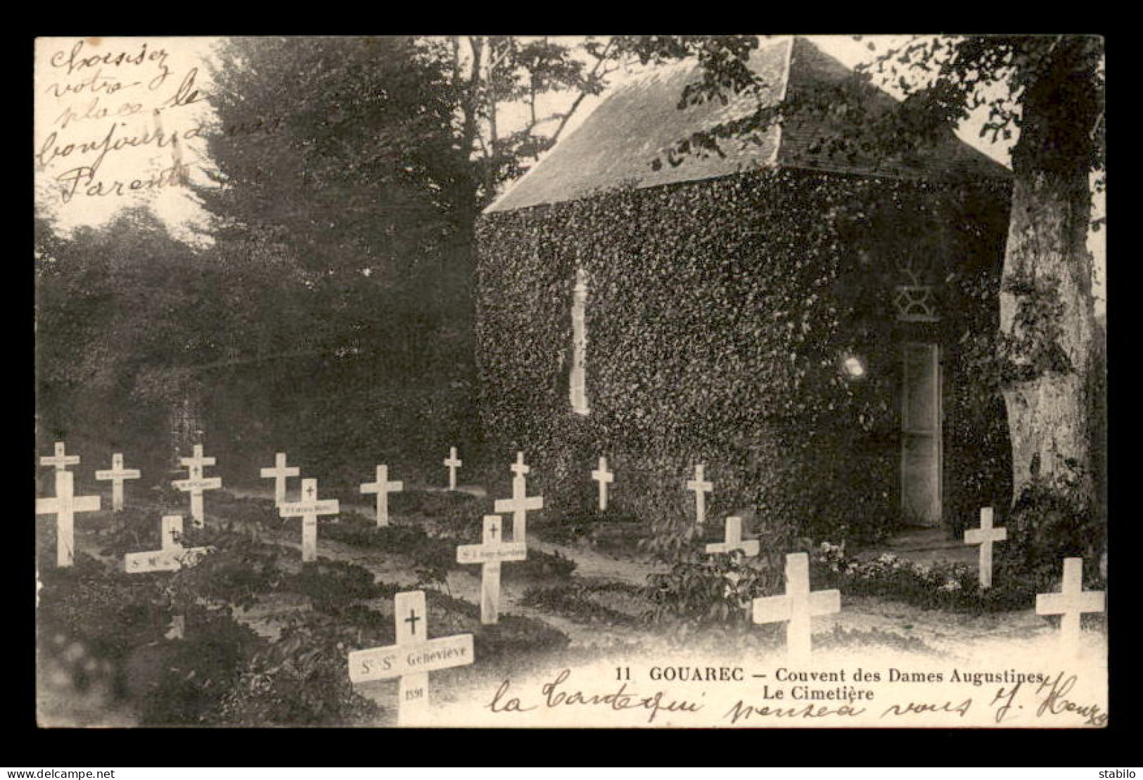 22 - GOUAREC- COUVENT DES DAMES AUGUSTINES - LE CIMETIERE - Gouarec