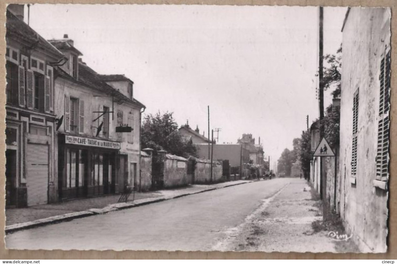 CPSM 91 - CHILLY MAZARIN - Tabac De La Mairie - TB PLAN Devanture Vitrine MAGASIN Rue Route Centre Village TB Verso 1957 - Chilly Mazarin