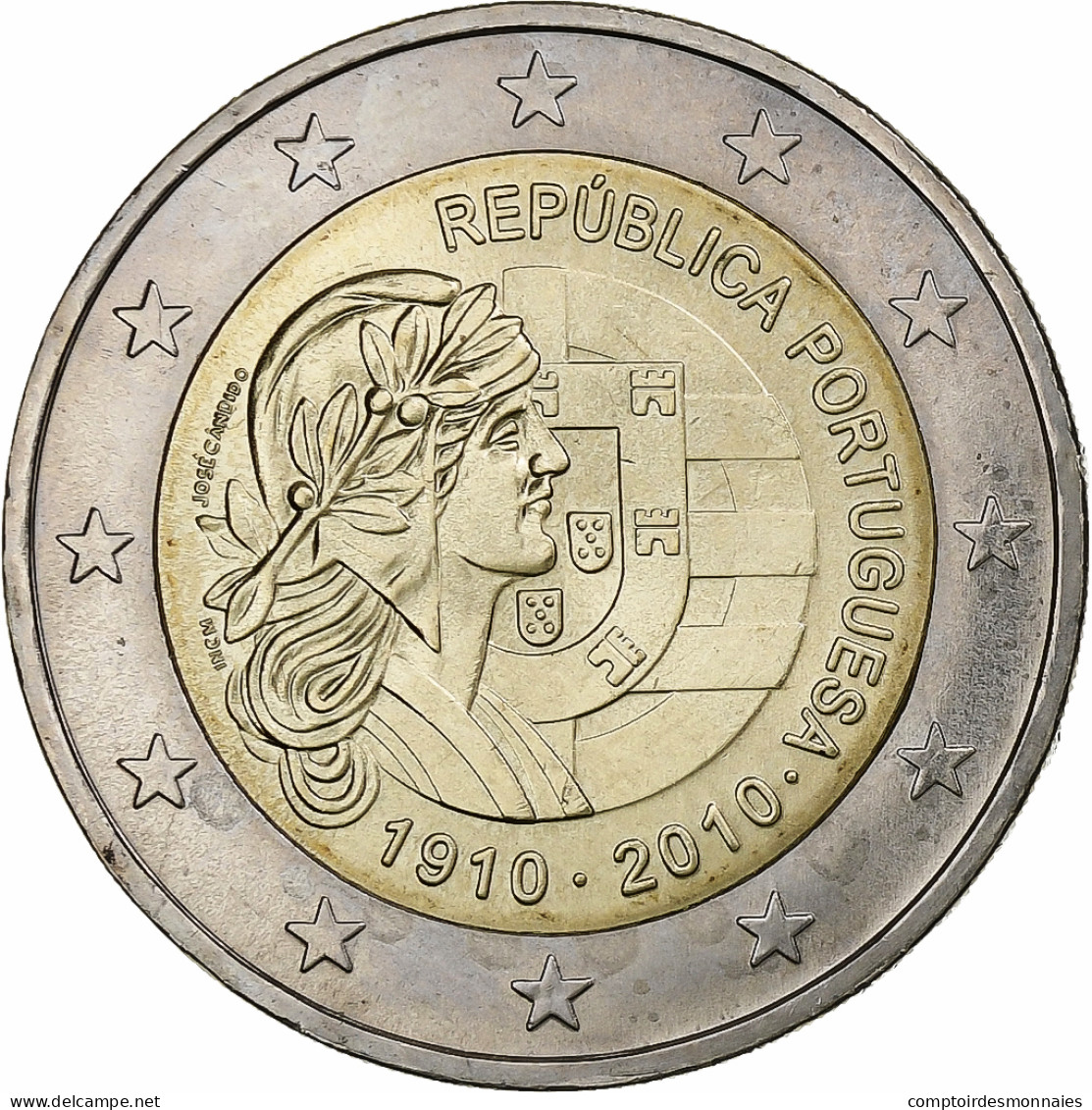 Portugal, 2 Euro, Republica Portuguesa, 2010, Lisbonne, SPL, Bimétallique - Portugal
