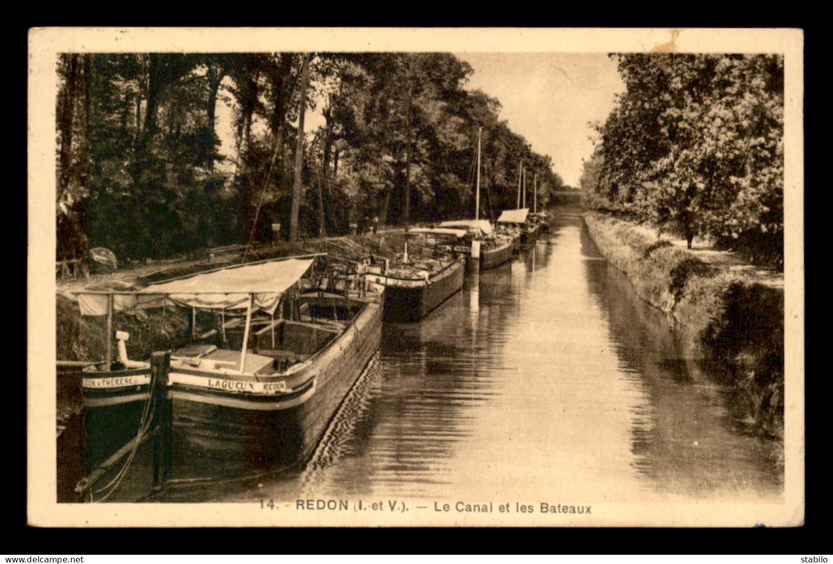 35 - REDON - LE CANAL ET LES BATEAUX - PENICHES LUCIEN ST-THERESE ET LA SAVOIE - Redon