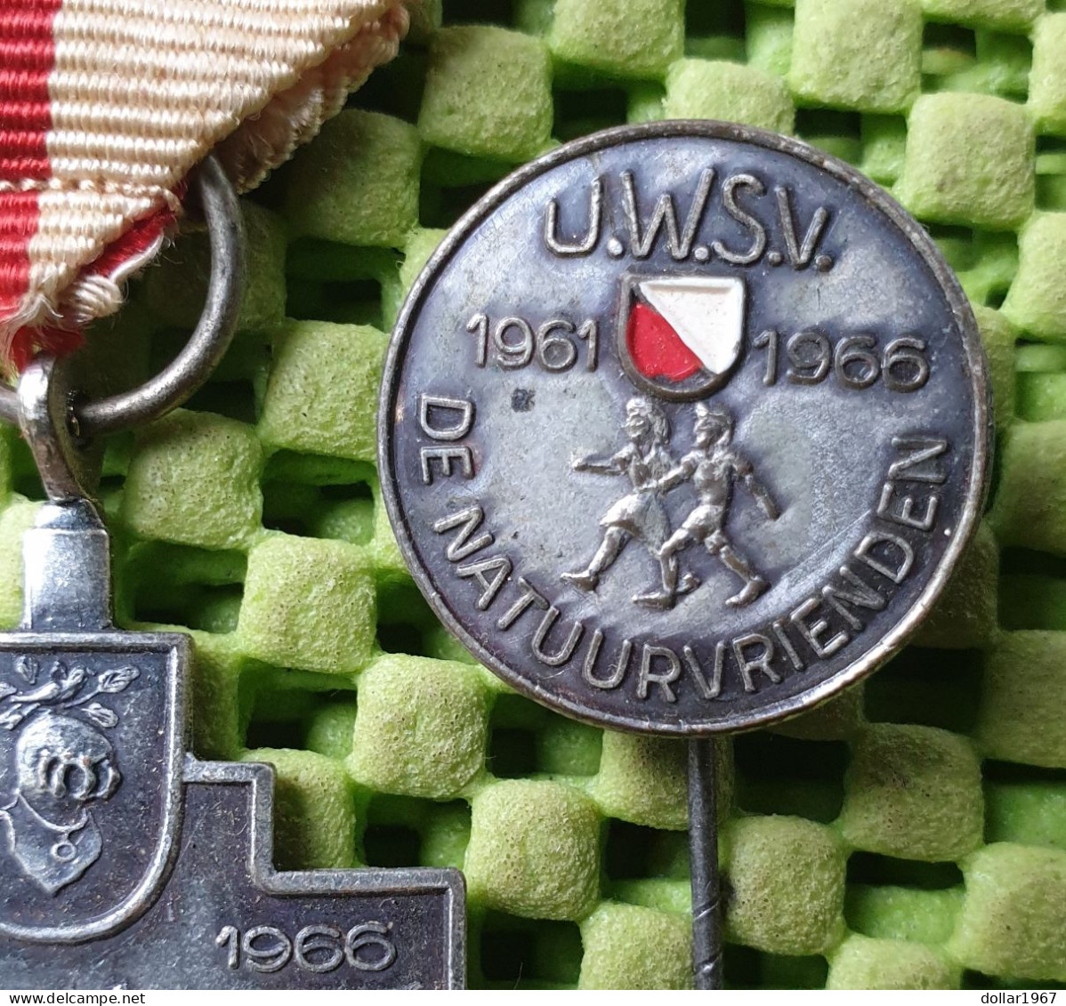 Medaile : .Traverse- Helmond 3-4-sept. 1966 ( Sint Leonardus )+ Speld 1961-1966 . -  Original Foto  !!  Medallion  Dutch - Altri & Non Classificati