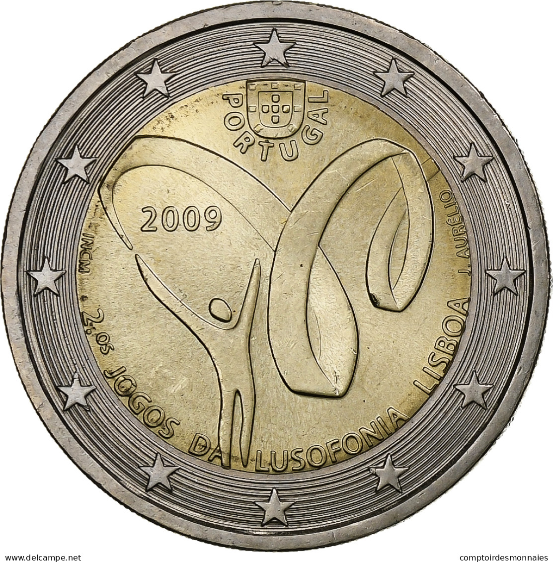 Portugal, 2 Euro, Lusophonie, 2009, Lisbonne, SPL, Bimétallique, KM:786 - Portogallo