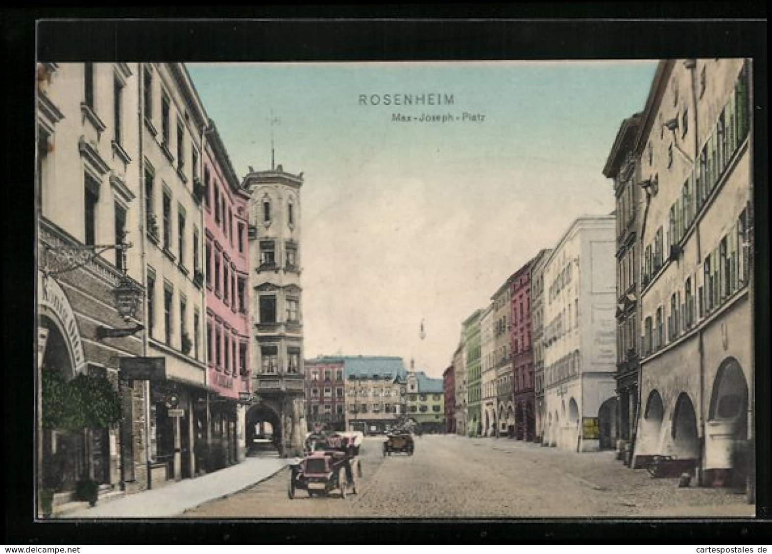 AK Rosenheim, Strassenpartie Am Max-Joseph-Platz  - Rosenheim