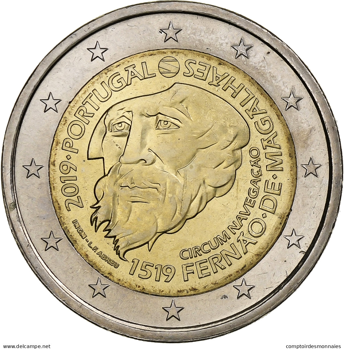 Portugal, 2 Euro, Fernand De Magellan, 2019, SPL, Bimétallique, KM:New - Portogallo