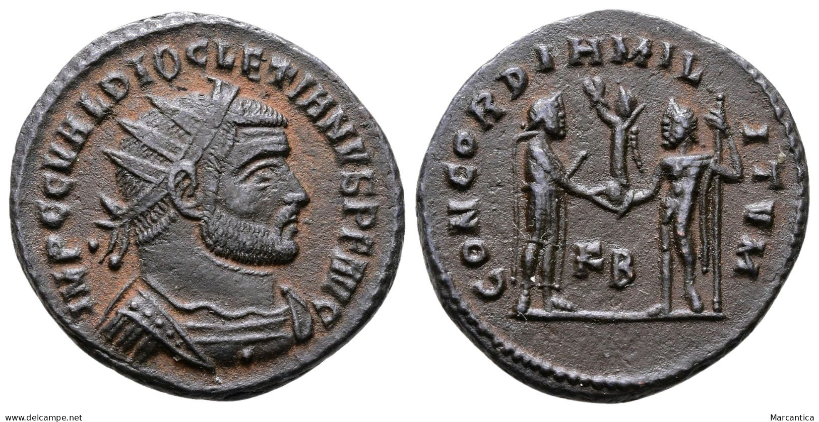 Diocletian AD 284-305. Cyzicus Light Radiate Fraction Æ 20 Mm., 3,38 G. C. 295-9. - Die Tetrarchie Und Konstantin Der Große (284 / 307)