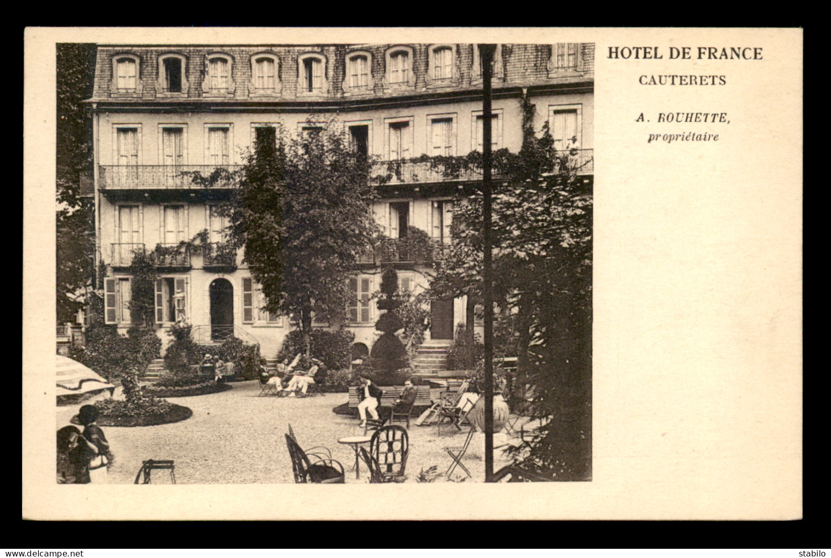 65 - CAUTERETS - HOTEL DE FRANCE, A. ROUHETTE PROPRIETAIRE - Cauterets