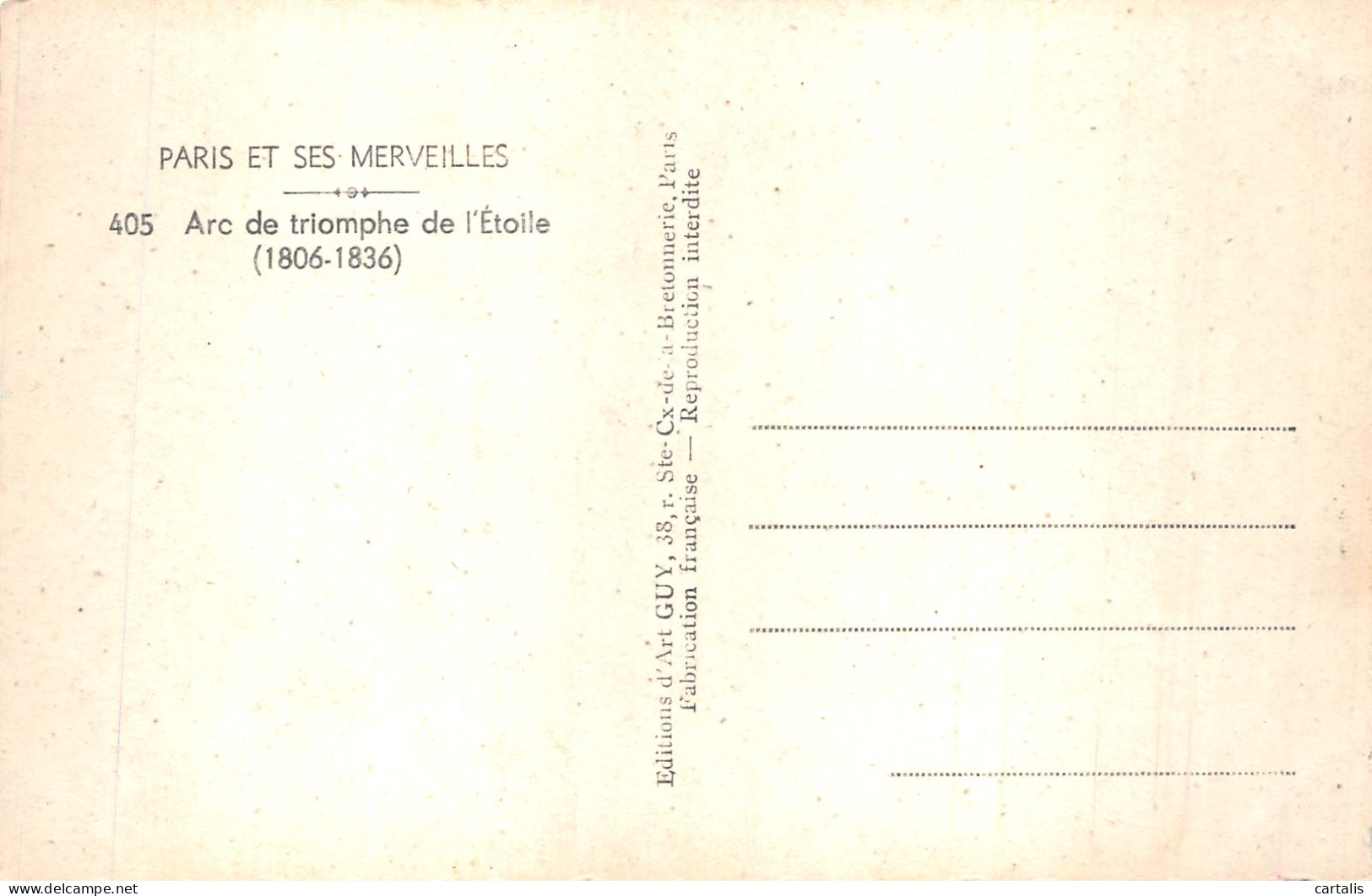 75-PARIS ARC DE TRIOMPHE-N°4486-G/0085 - Arc De Triomphe